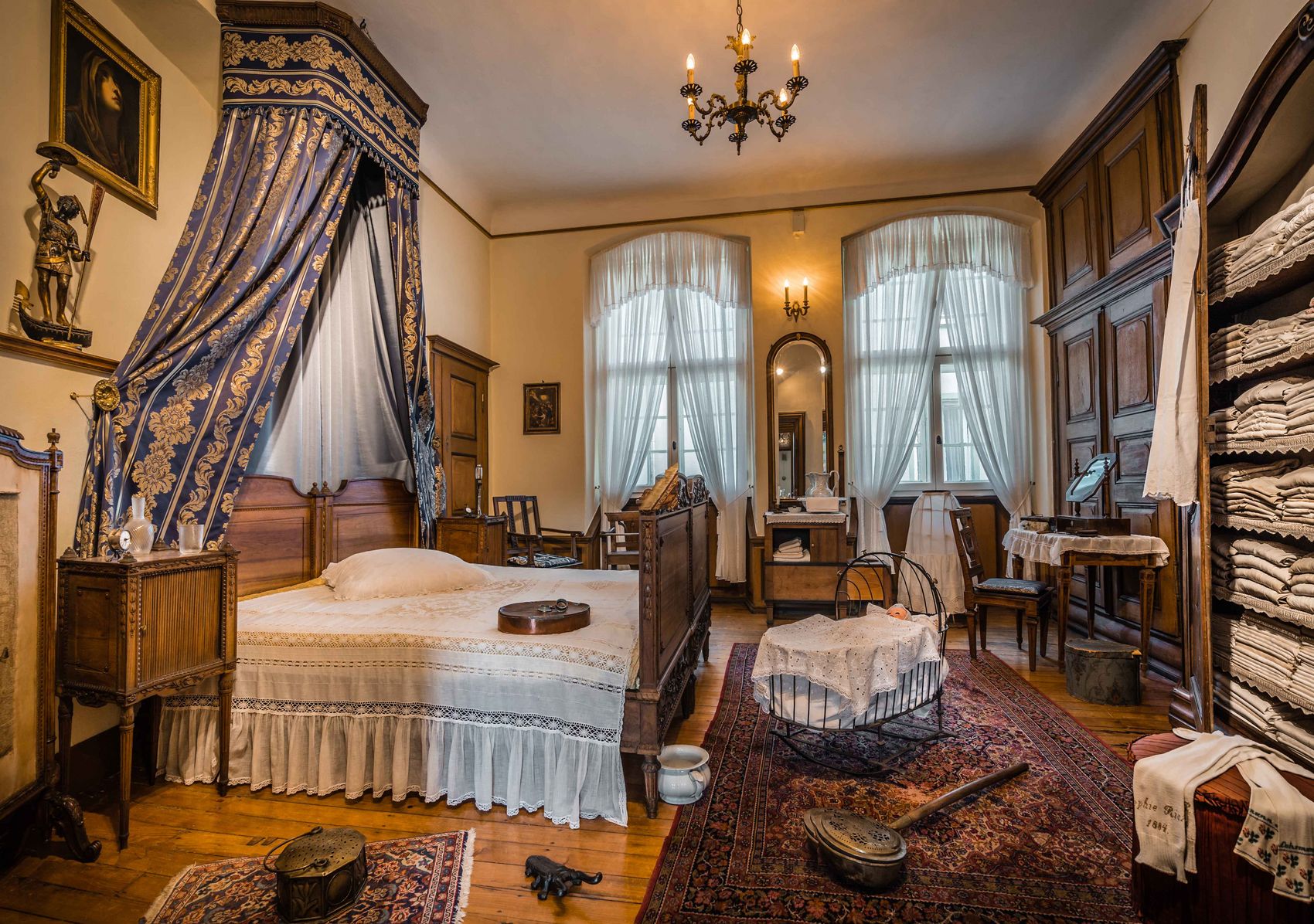 Traben-Trarbach, Mittelmosel-Museum, Schlafzimmer © Mittelmosel-Museum Ansicht auf ein Schlafzimmer im Mittelmosel-Museum in Traben-Trarbach.