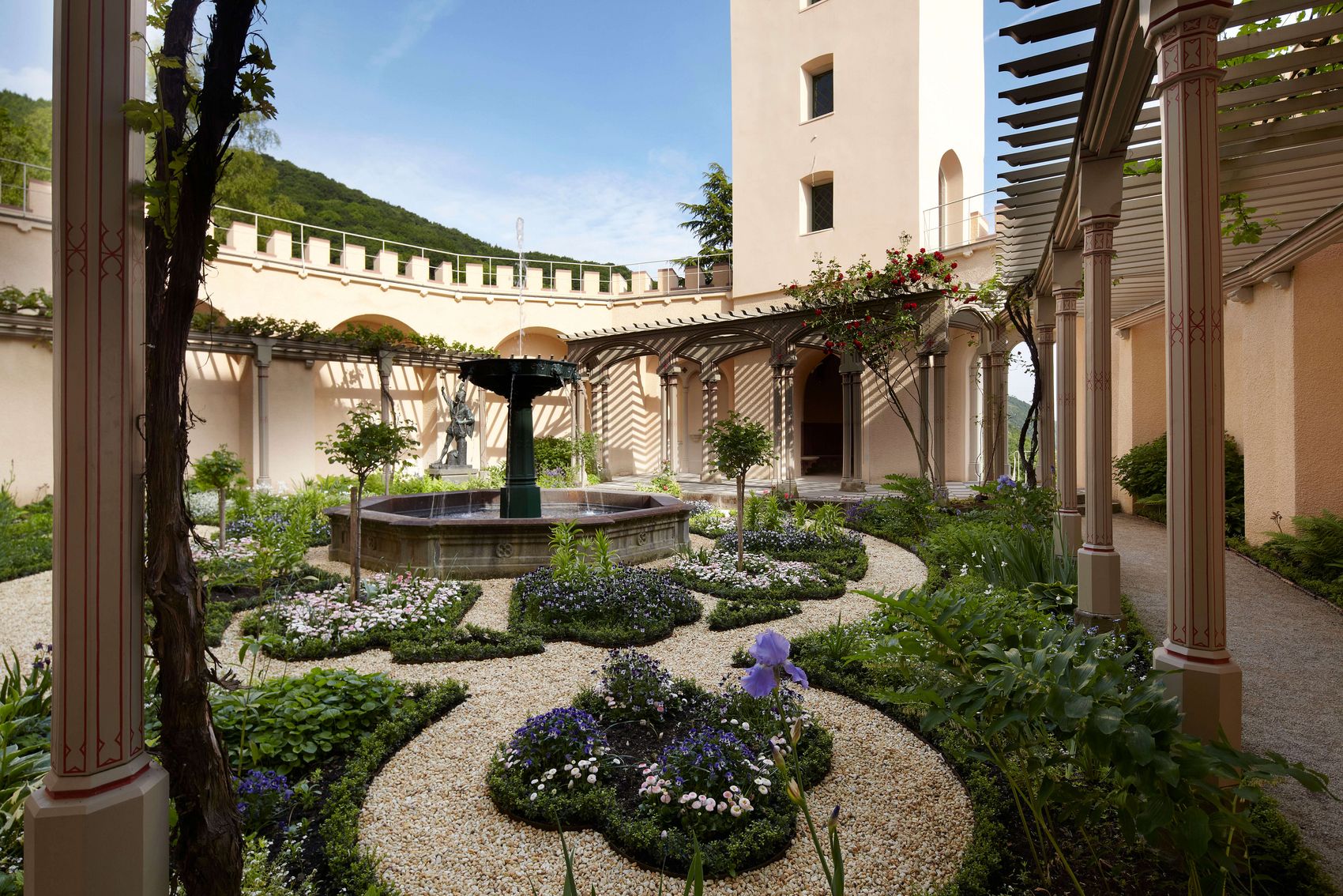 Koblenz, Schloss Stolzenfels © Generaldirektion Kulturelles Erbe/Ulrich Pfeiffer Ansicht des Gartens des Schloss Stolzenfels in Koblenz.