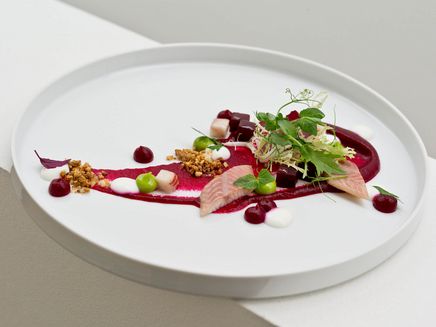 Trier, geräucherte Forelle im Becker´s Restaurant © Becker´s Trier Ansicht auf eine geräucherte Forelle im Becker´s Restaurant.