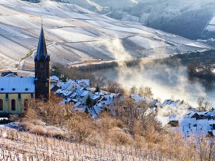 Lieser, Winterlandschaft © Christopher Arnoldi Ansicht auf die verschneite Winterlandschaft Lieser.