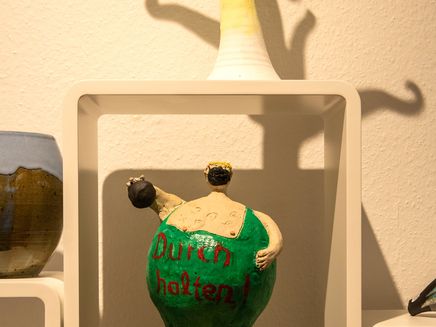 Trier, Neustraße, Ideenreich © Mosellandtouristik GmbH/Dominik Ketz Ansicht auf eine Skultur im Geschäft Ideenreich.