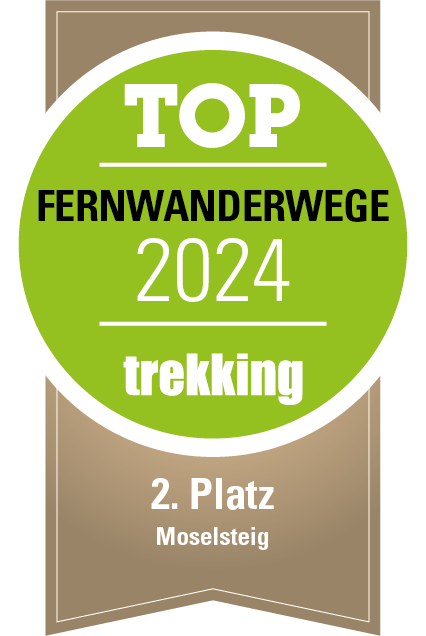 Moselsteig trekking-Award 2024 Siegel mit Schriftzug